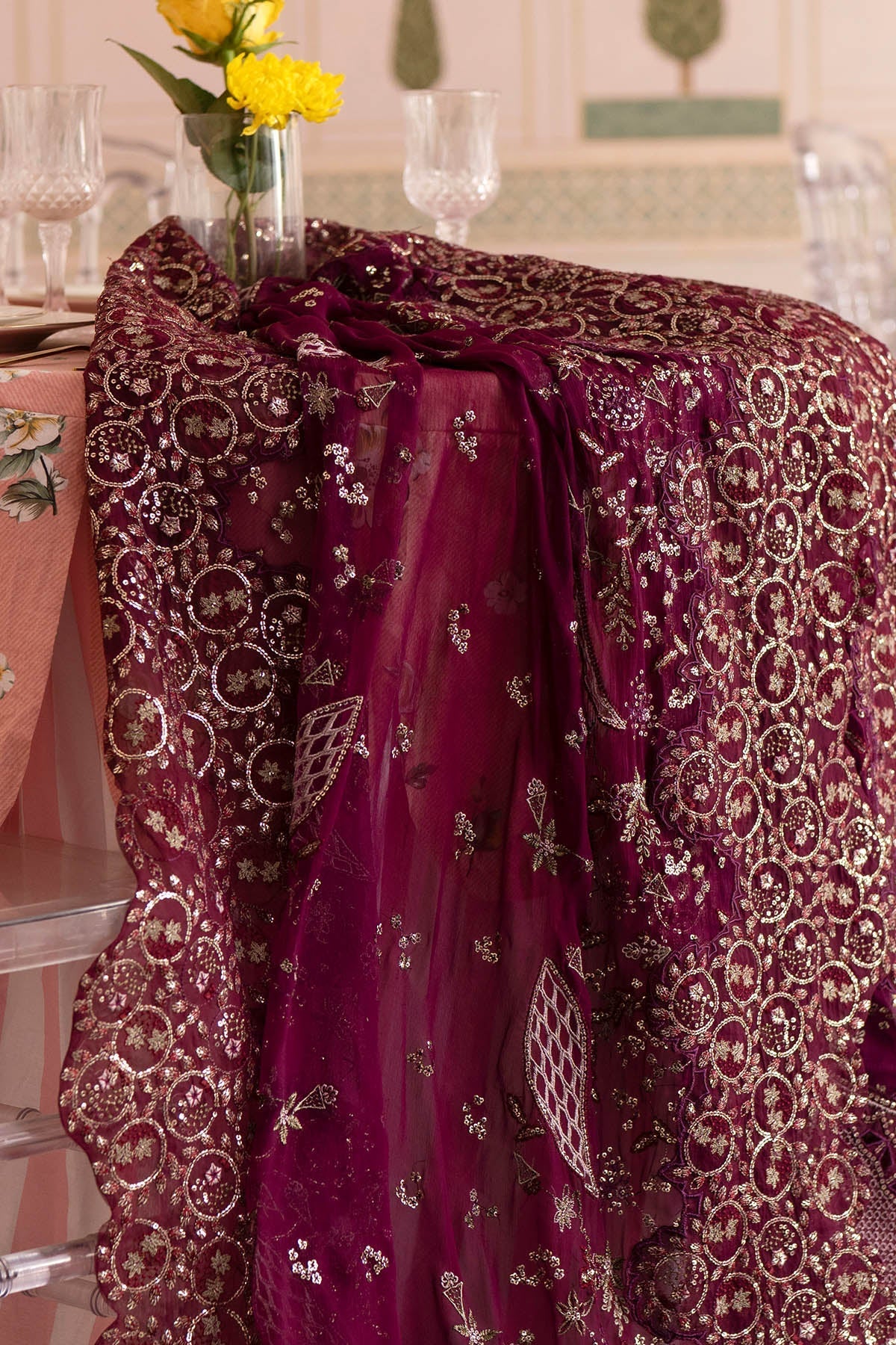 Nureh | Jhoomro Formals |NL-97 Nur - Formal Dress - available at Maria Faisal in UK and USA.