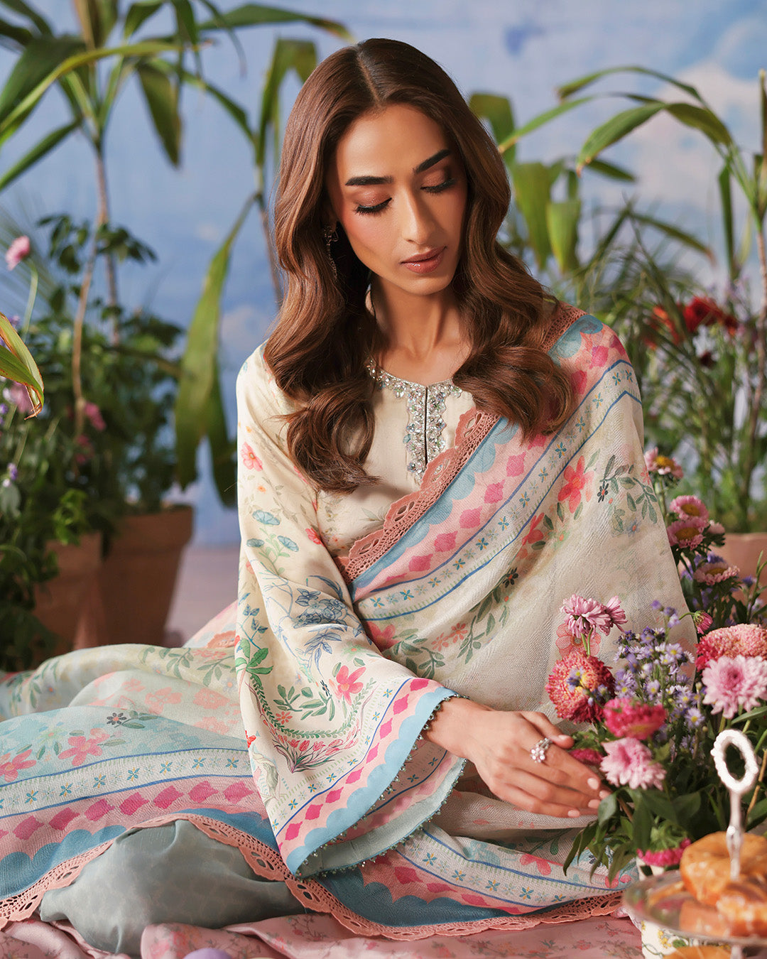Faiza Saqlain | Serina Luxe | Edra - Formal Dress - available at Maria Faisal in UK and USA.