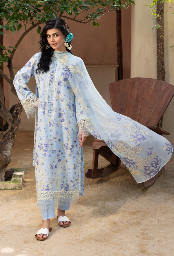 Humdum | Zaiba 25 |  D02 - Ladies Clothes - Maria Faisal