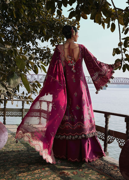 Hussain Rehar | Kalabagh Luxury Lawn 26 | Anjas - Luxury Dress - available at Maria Faisal in UK and USA.