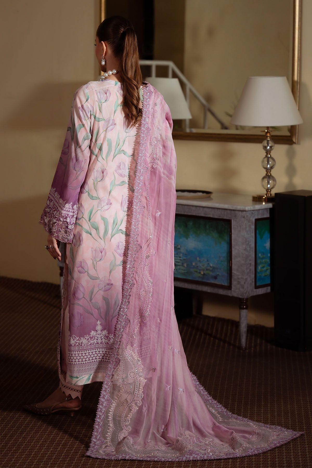 Nureh | Swiss Lawn | NS-159 - Luxury Dress - available at Maria Faisal in UK and USA.