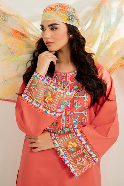 Farasha | Thread Lines Embroidered | Suncharm Glow