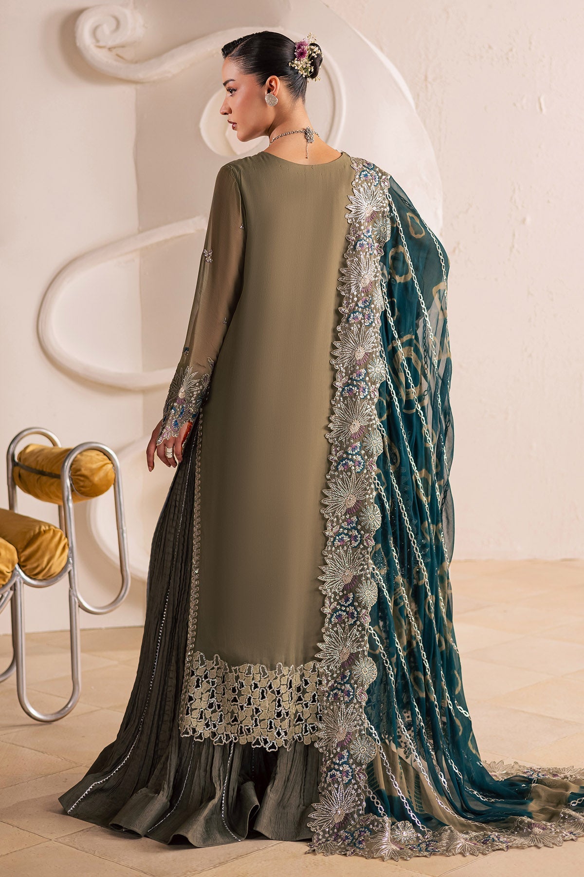 Nureh | Fancy Formal | NP-770 - Formal Dress - available at Maria Faisal in UK and USA.