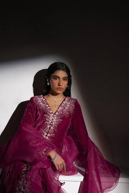 Caia | Luxury Velvet Edit 25 | Fuchsia by Maria Faisal - Registered Vendor of : Caia - type : Ladies Clothes - 100% original wedding dresses