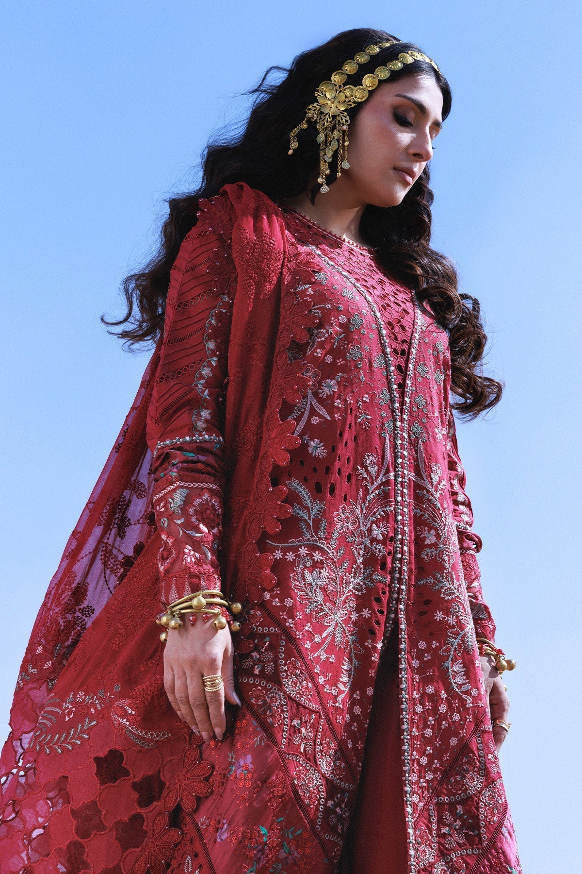 Nureh | Aman Luxe | Kiraz NE-230 - Luxury Dress - available at Maria Faisal in UK and USA.