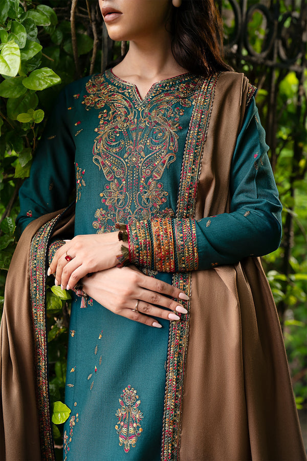 Jazmin | Winter Edition 24 | KHADDAR UW-0060 - Designer Dress with Intricate embroidery and embellishments. Shop elegent wedding dress at Maria Faisal.