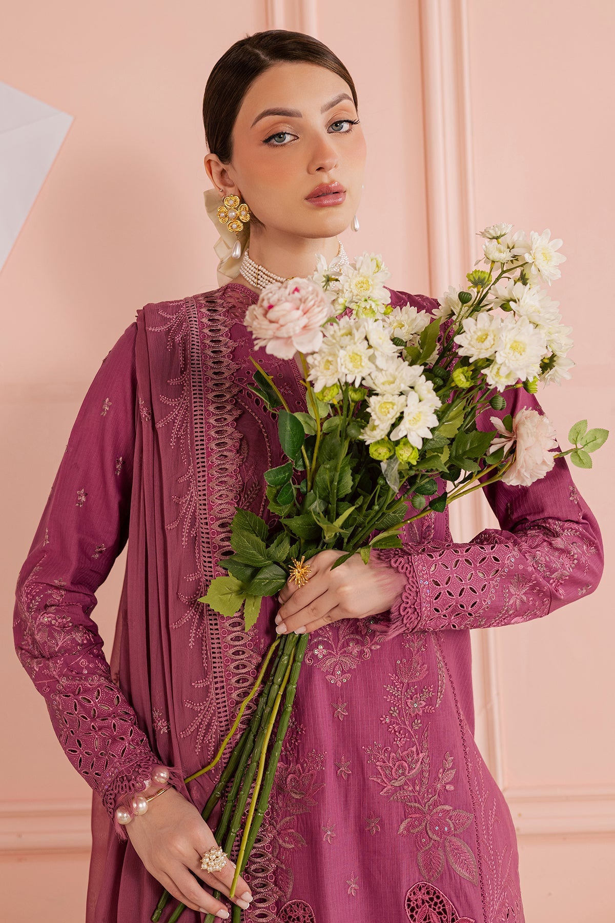 Nureh | Luxury Pret | FE-13 - Luxury Dress - available at Maria Faisal in UK and USA.