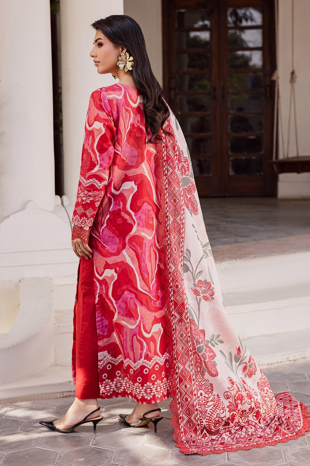 Nureh | Rania Prints | NR-06 - Casual Dress - available at Maria Faisal in UK and USA.