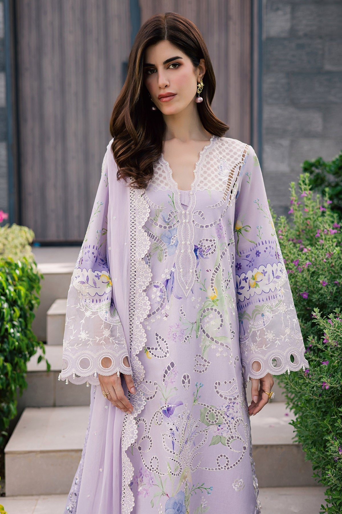 Nureh | Raha Lawn | NE-258 - Luxury Dress - available at Maria Faisal in UK and USA.