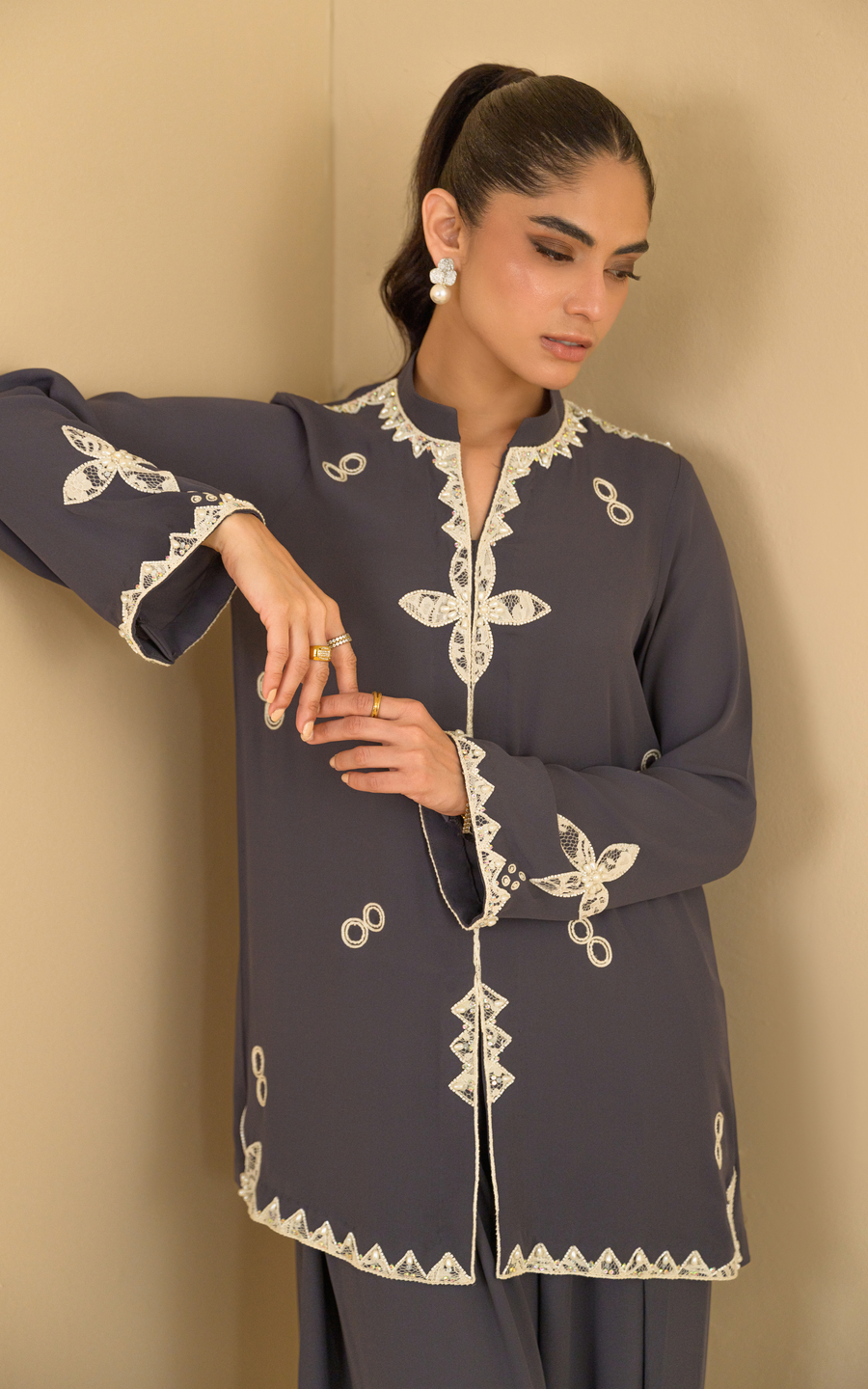 Sana Abbas | La Fiesta | Xena - Luxury Dress - available at Maria Faisal in UK and USA.