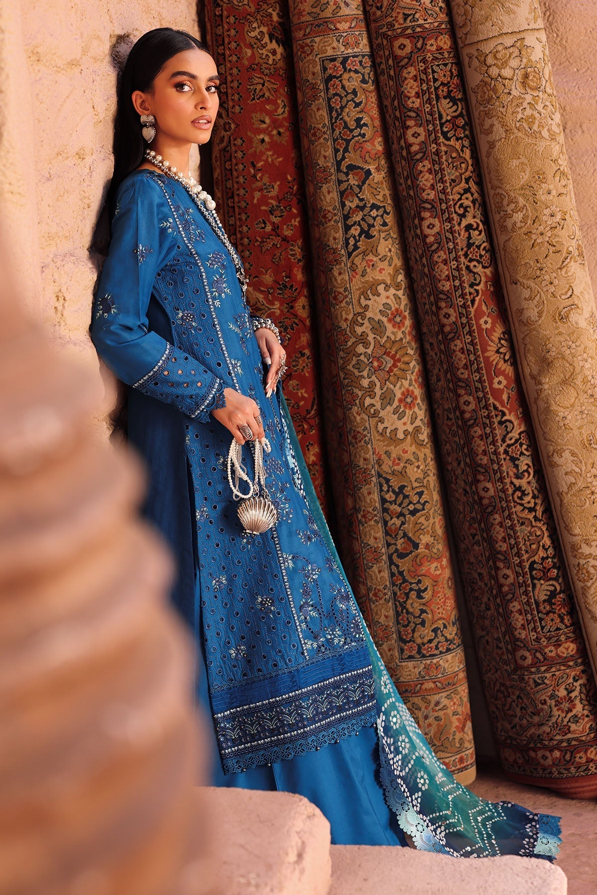 NE-160 – authentic Pakistani dress from the Bazaar Luxe 25 collection for women in the UK
