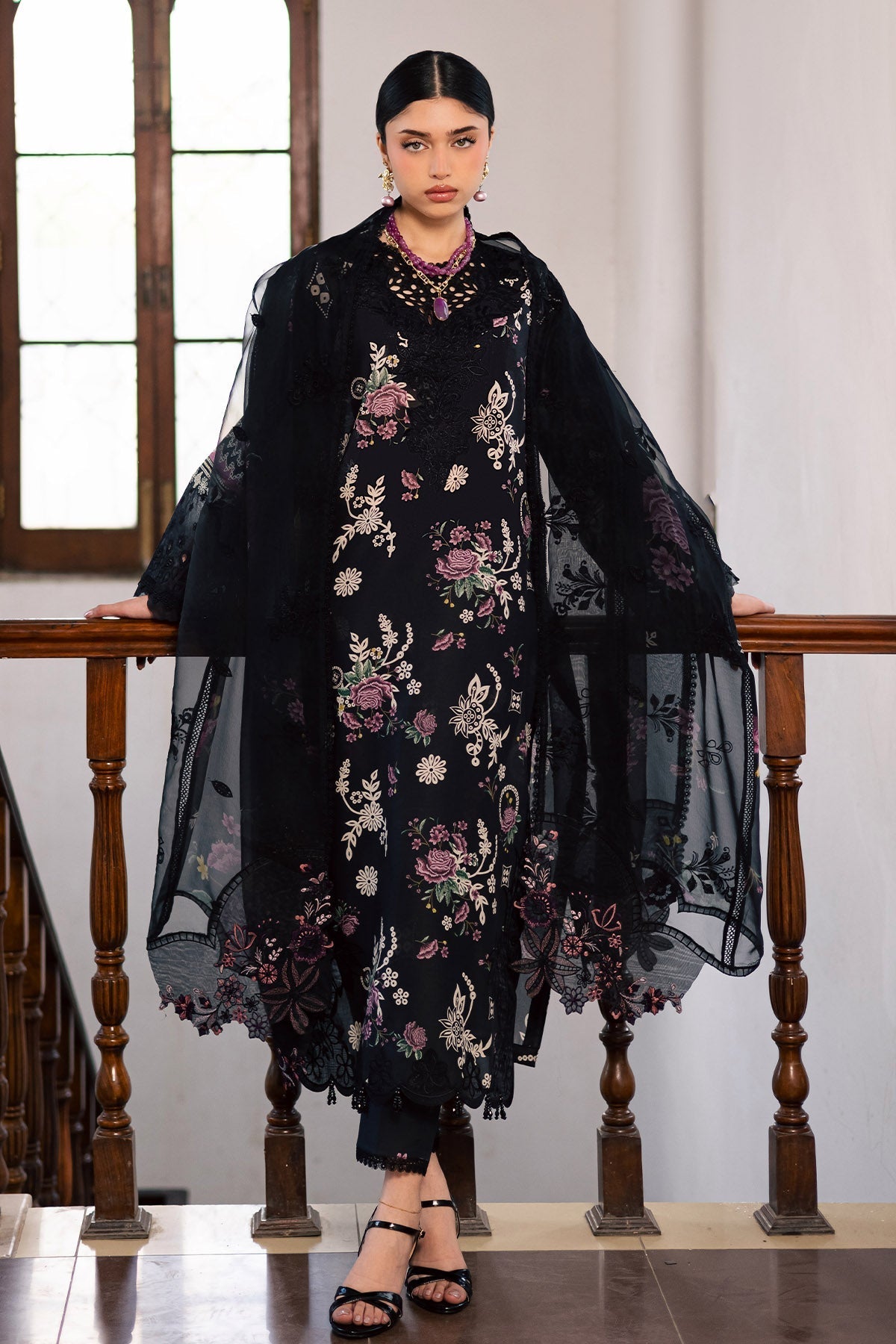 Nureh | Maya Lawn | NS-170 - Luxury Dress - available at Maria Faisal in UK and USA.