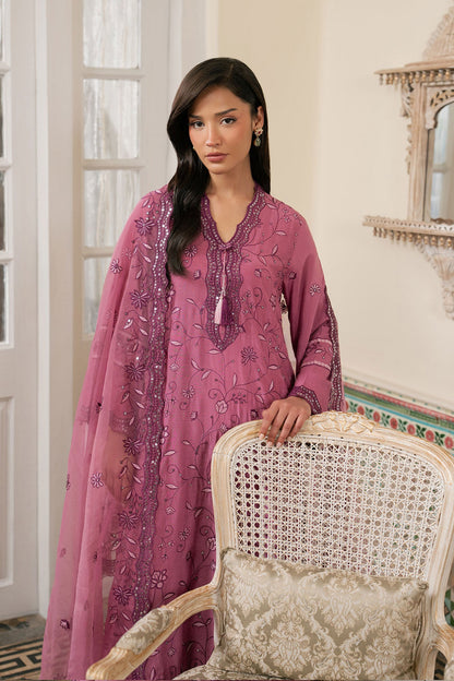 Cross Stitch | SS-26 RTW LUX PRET EDIT-1 | ORCHID AURA - Luxury Dress - available at Maria Faisal in UK and USA.