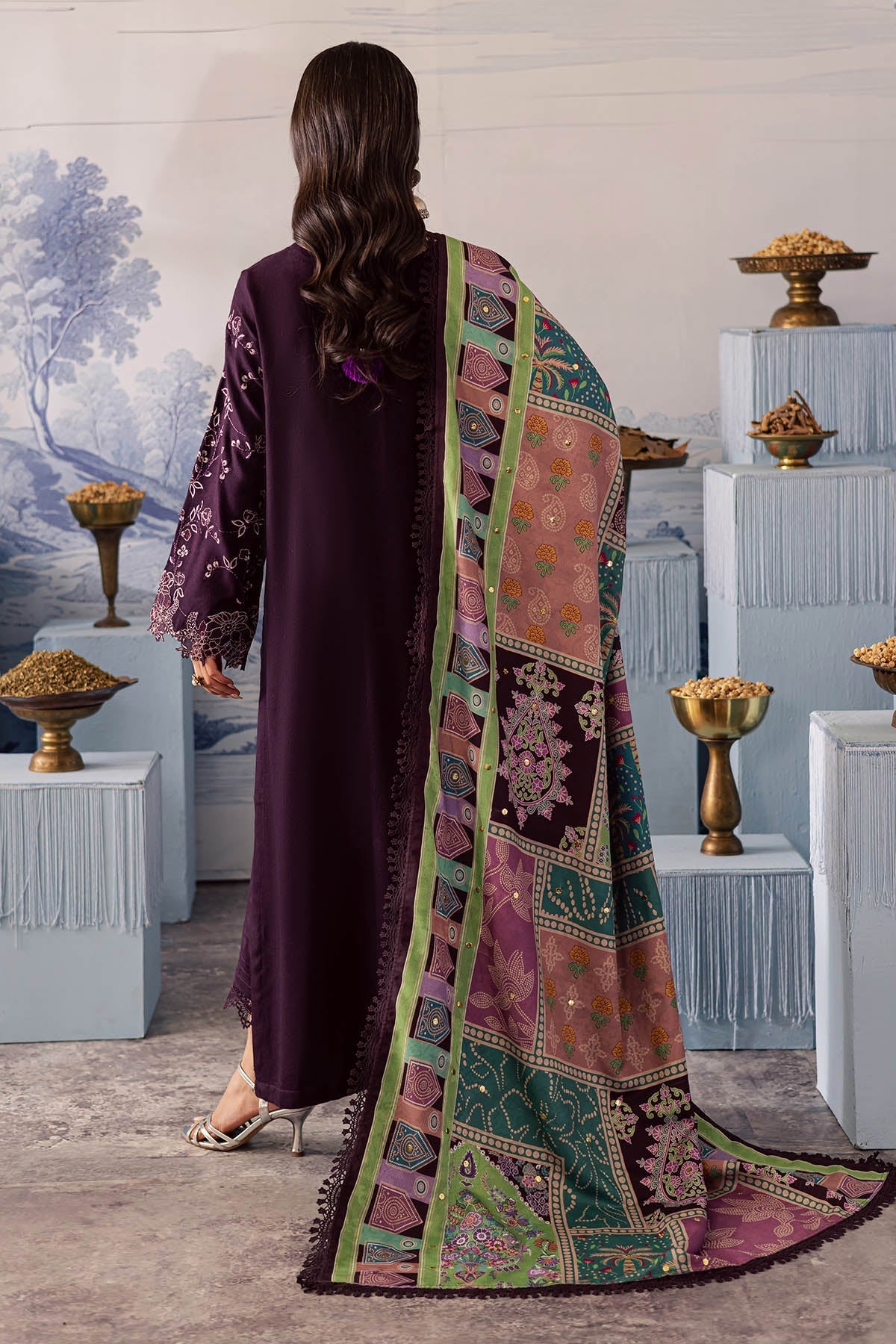 NE-209 – authentic Pakistani dress from the Bazaar Luxe 25 collection for women in the UK