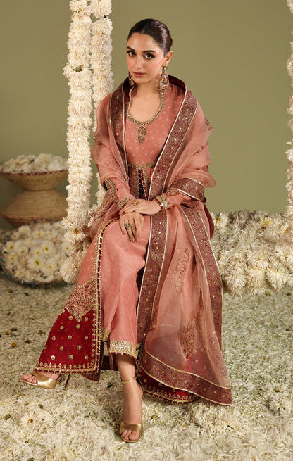 Maya | Jahanara Festive Edit 26 | MEERAS - Formal Dress - available at Maria Faisal in UK and USA.