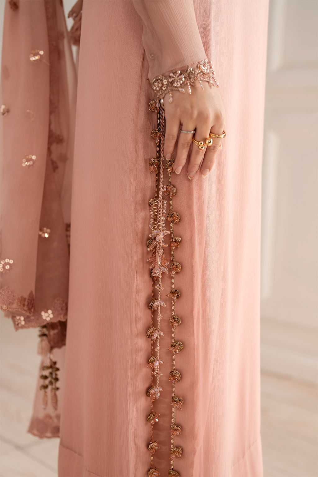 Iznik I Festive Formal I UE-479 Embroidered Chiffon - Ladies Clothes - Maria Faisal