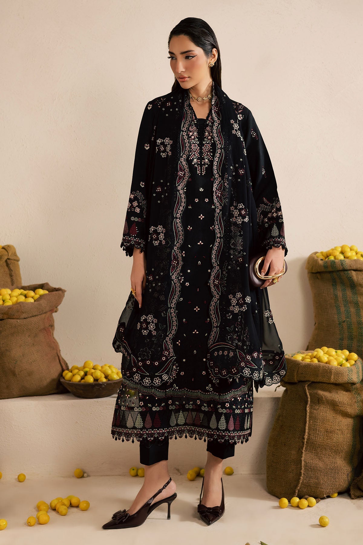 Nureh | Karandi Collection | NE-221 - Luxury Dress - available at Maria Faisal in UK and USA.
