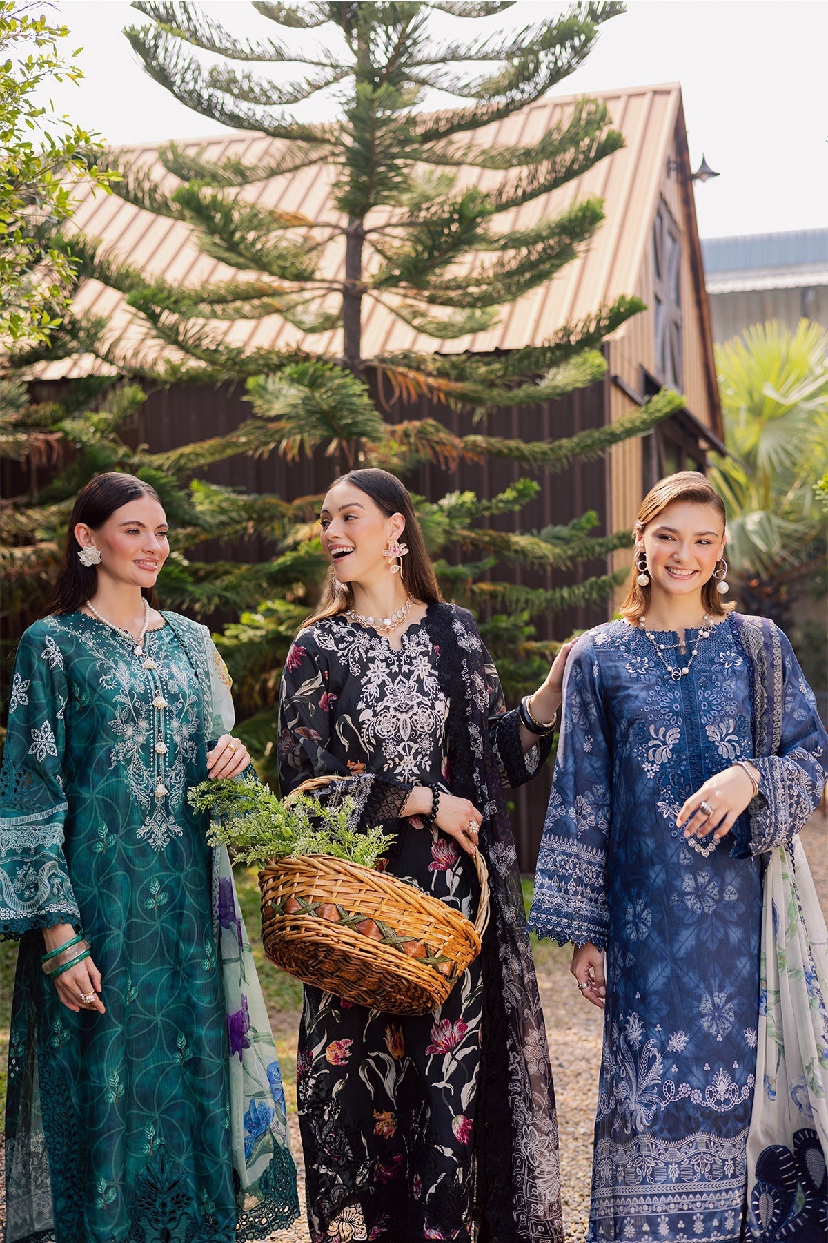 Nureh |  Gardenia Lawn 26 |NSG-210 - Dress - available at Maria Faisal in UK and USA.
