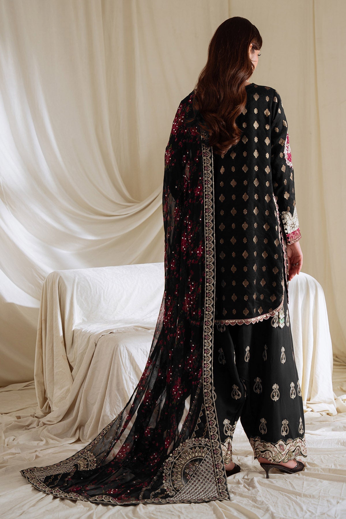 Nureh | Omara Formals | NEL-95 - Formal Dress - available at Maria Faisal in UK and USA.