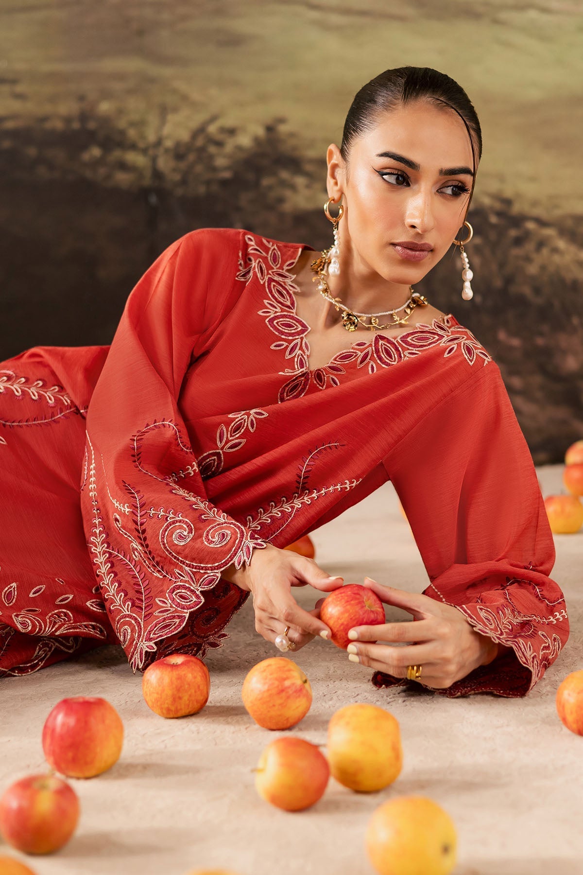 Nureh | Shades of Winter | NP-669 - Casual Dress - available at Maria Faisal in UK and USA.