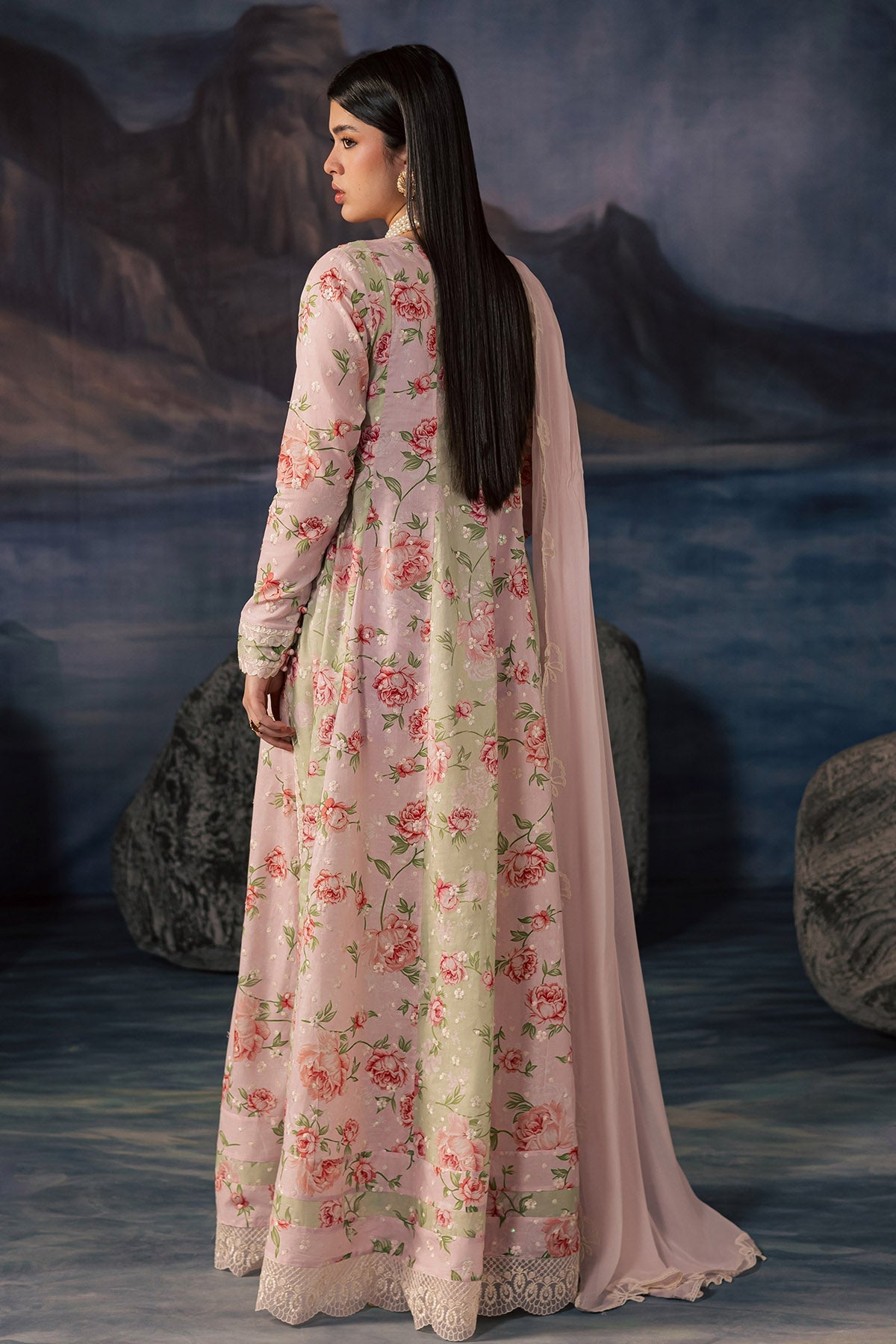 Nureh | Shades of Summer | NP-793 - Luxury Dress - available at Maria Faisal in UK and USA.
