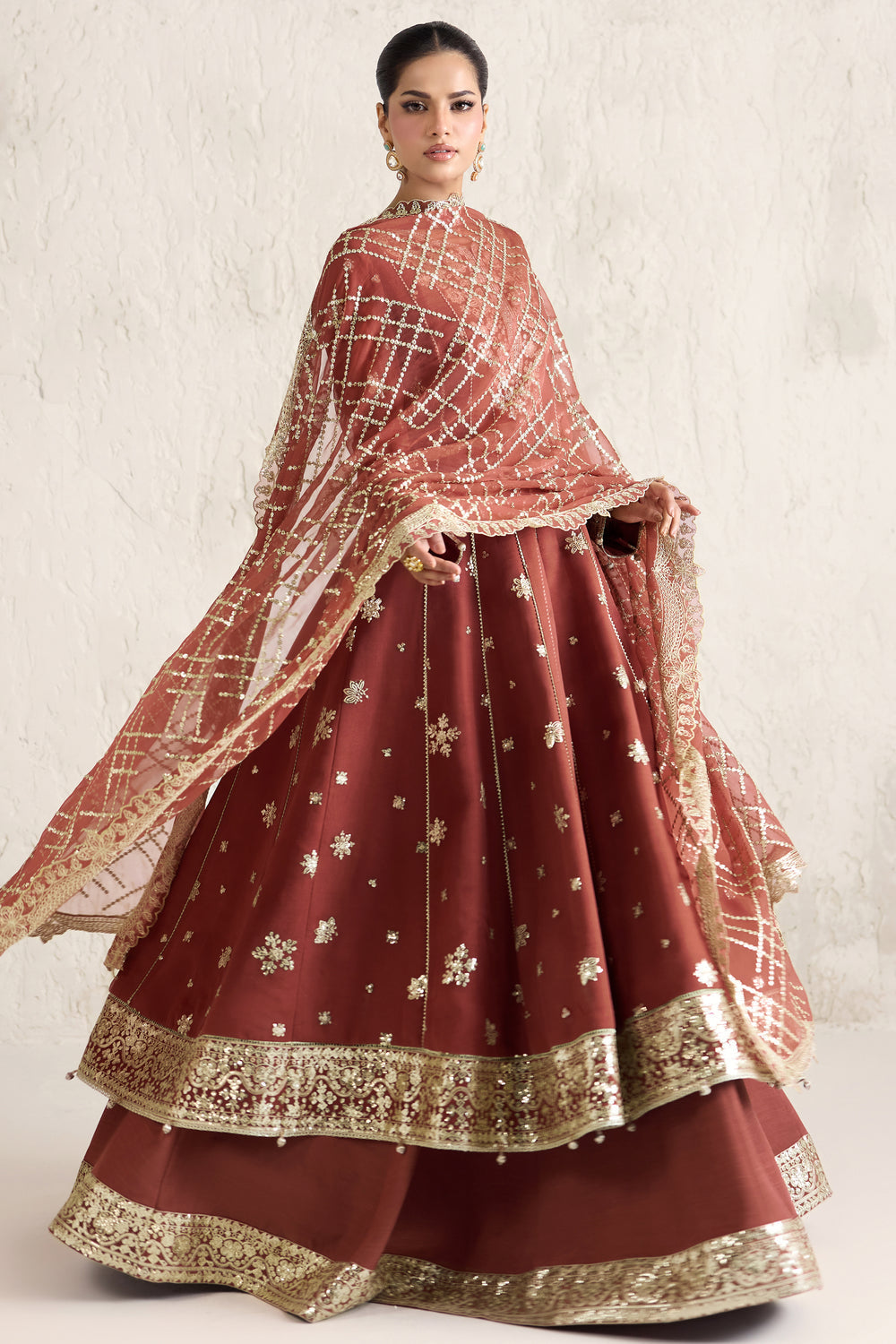 Farasha | Formals 26 | Flame Luxe - Formal Dress - available at Maria Faisal in UK and USA.