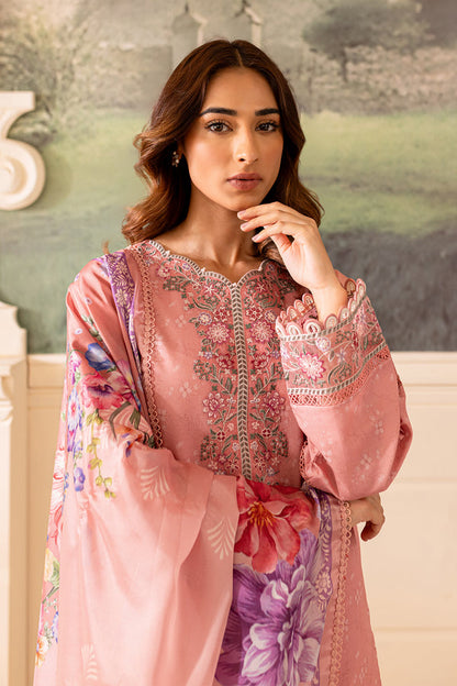 Farasha | Seraya Lawn 24 | FLORA - Designer Dress with Intricate embroidery and embellishments. Shop elegent wedding dress at Maria Faisal.