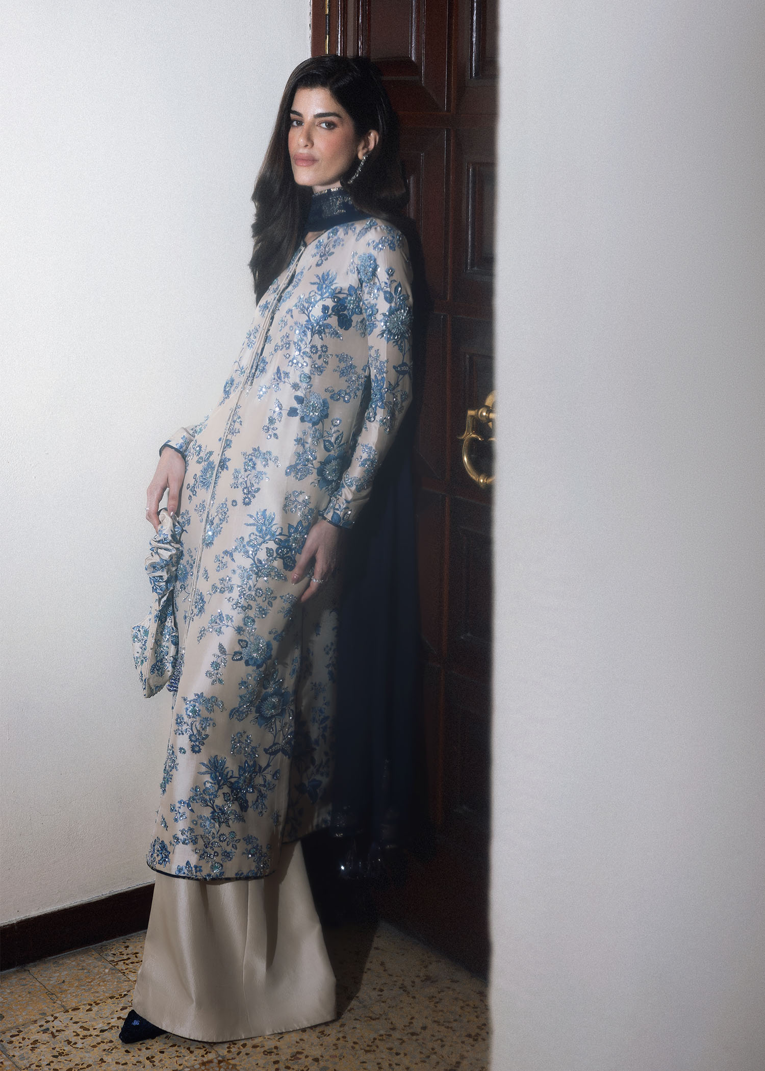 Hussain Rehar | Luxury Pret 26 | Azura Royale - Luxury Dress - available at Maria Faisal in UK and USA.