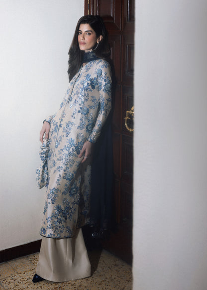Hussain Rehar | Luxury Pret 26 | Azura Royale - Luxury Dress - available at Maria Faisal in UK and USA.