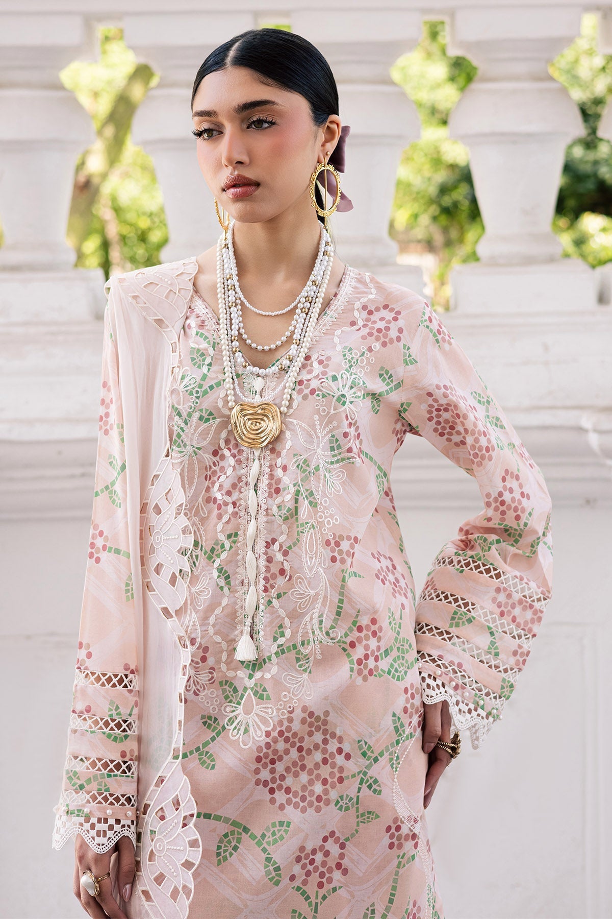 Nureh | Maya Lawn | NS-169 - Luxury Dress - available at Maria Faisal in UK and USA.