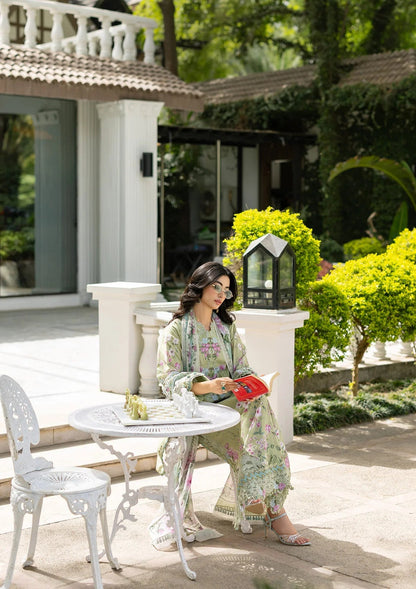 Elaf Premium | Signature Embroidered Lawn with Chiffon Collection 26 | ESG-6A JADE - Luxury Dress - available at Maria Faisal in UK and USA.