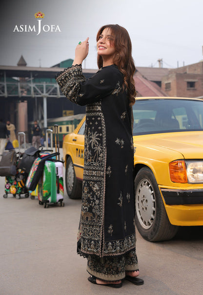 Asim Jofa | Summer Rhapsody | AJUBU-01 Embroidered Jacquard - Ladies Clothes - Maria Faisal