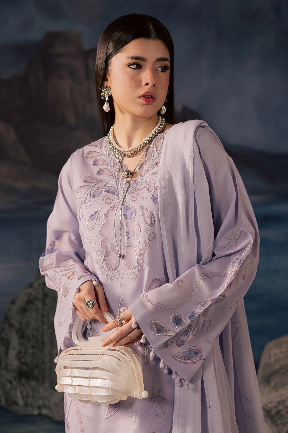 Nureh | Shades of Summer | NP-791 - Luxury Dress - available at Maria Faisal in UK and USA.