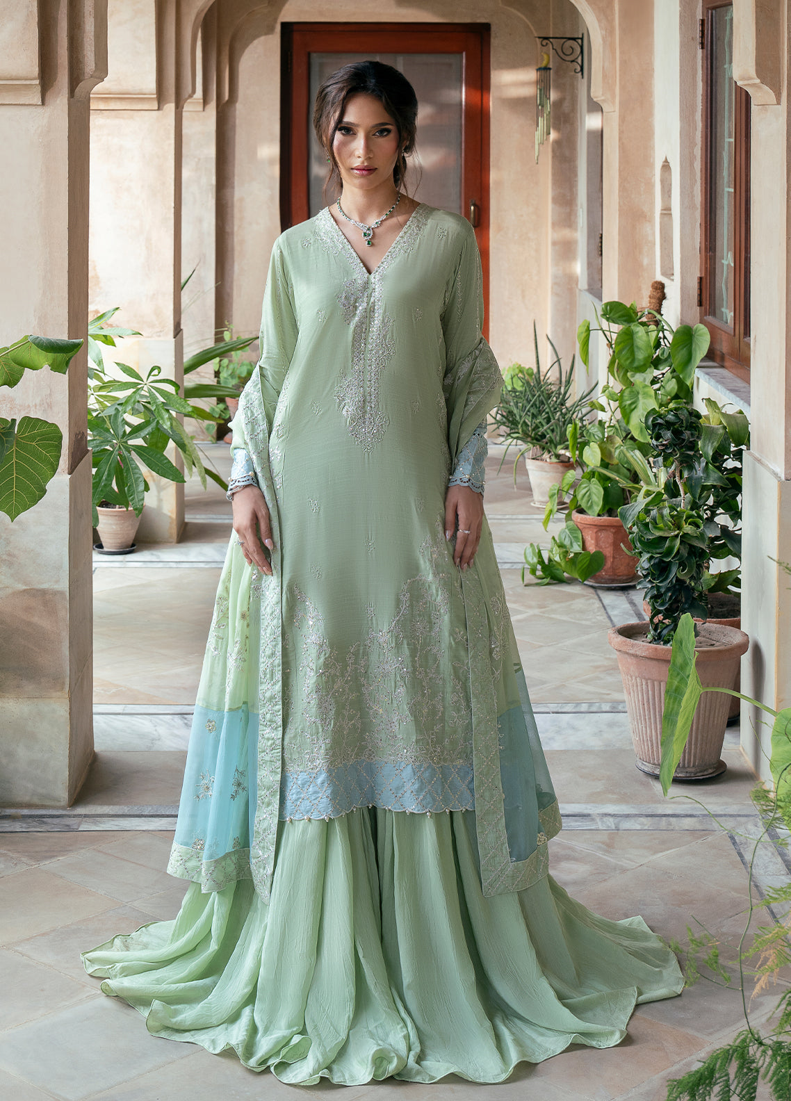 Sahane | Rusukh Premium Formals 26 | FU6605 Mehrma - RUSUKH - Formal Dress - available at Maria Faisal in UK and USA.