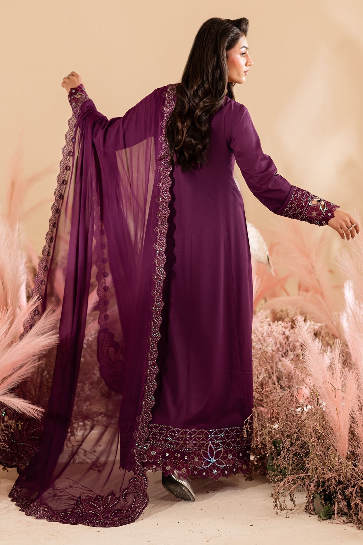 Nureh | Shades of Summer | NP-621 - Luxury Dress - available at Maria Faisal in UK and USA.