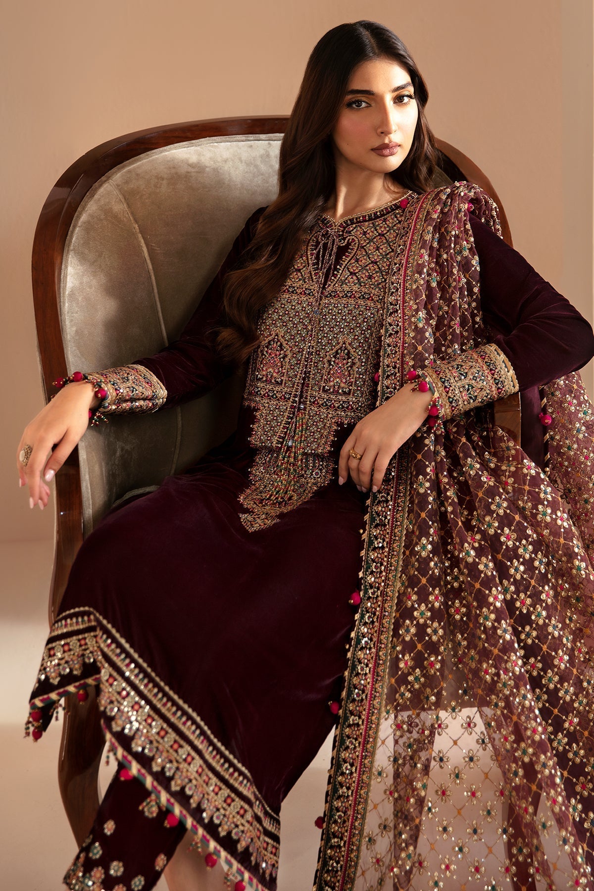 Jazmin | Velvet Edit 24 | Velvet Formal VF-2022 - Ladies Clothes - Maria Faisal
