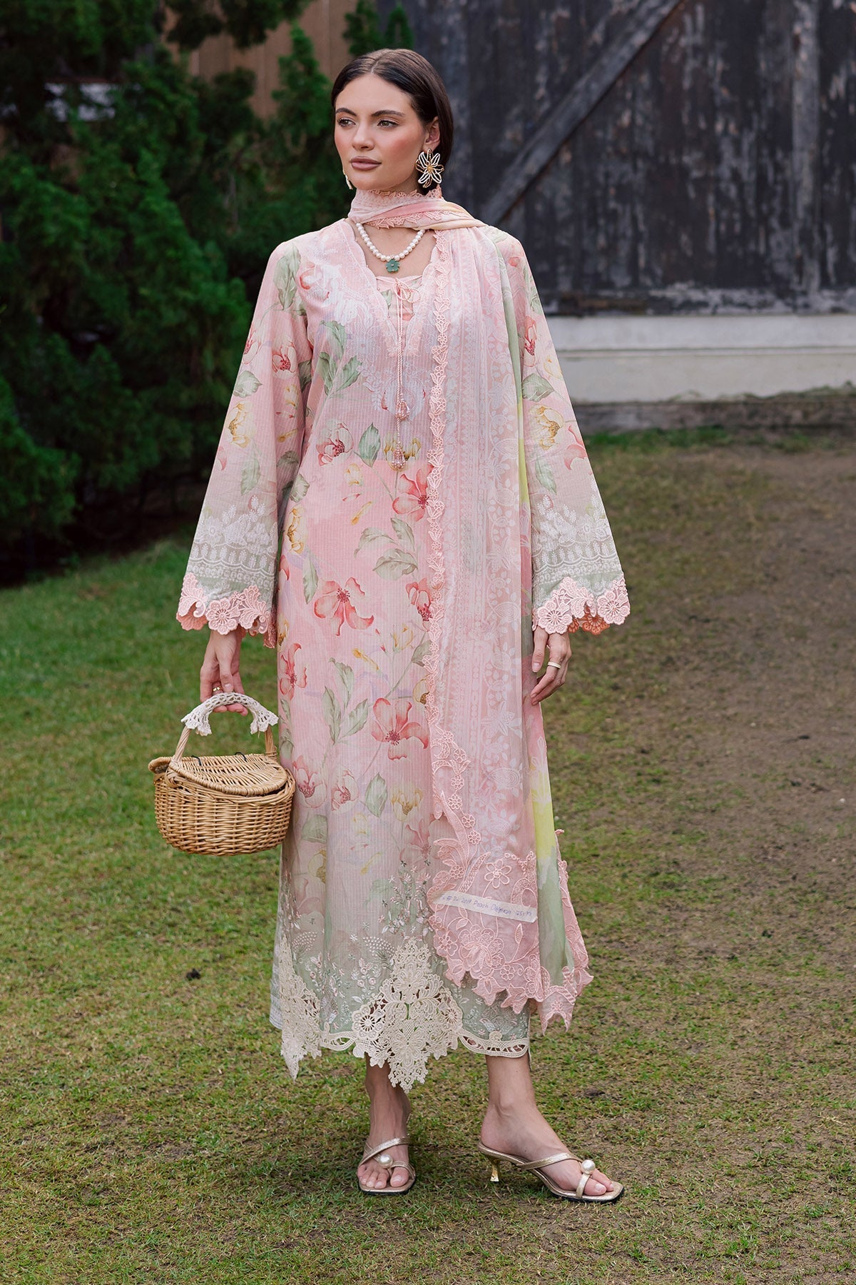Nureh | Gardenia Lawn 26 | NSG-208 - Dress - available at Maria Faisal in UK and USA.