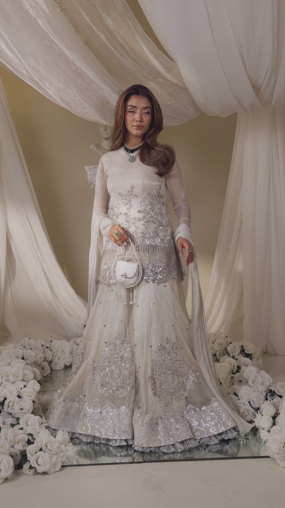 Musferah Saad | Casa Blance | Ivory Serenade - Bridal Dress - available at Maria Faisal in UK and USA.