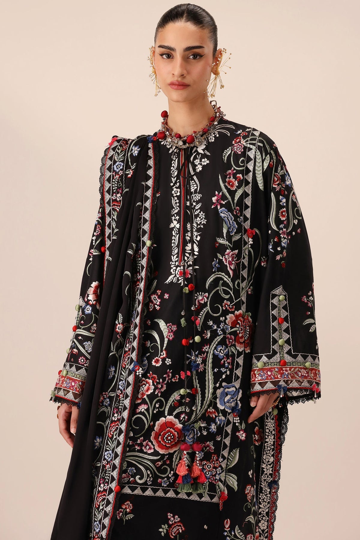 Elan | Stitched Pret 26 | ZABAR (EL26-01 A ST) - Luxury Dress - available at Maria Faisal in UK and USA.