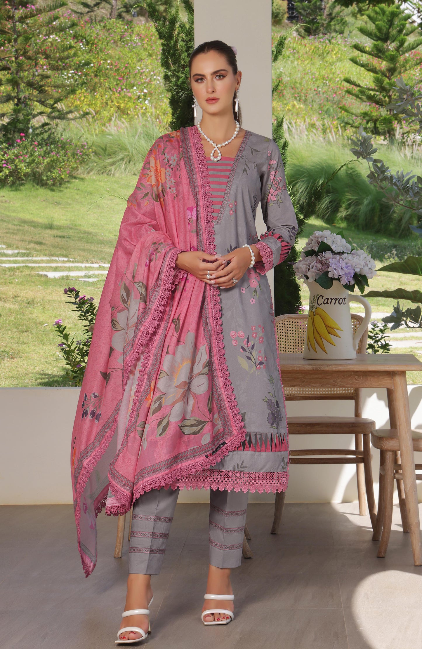 Alzohaib | Digital Printed Cambric | Colors Digital Cambric 3 Piece-CDC-25-07 - Ladies Clothes - Maria Faisal