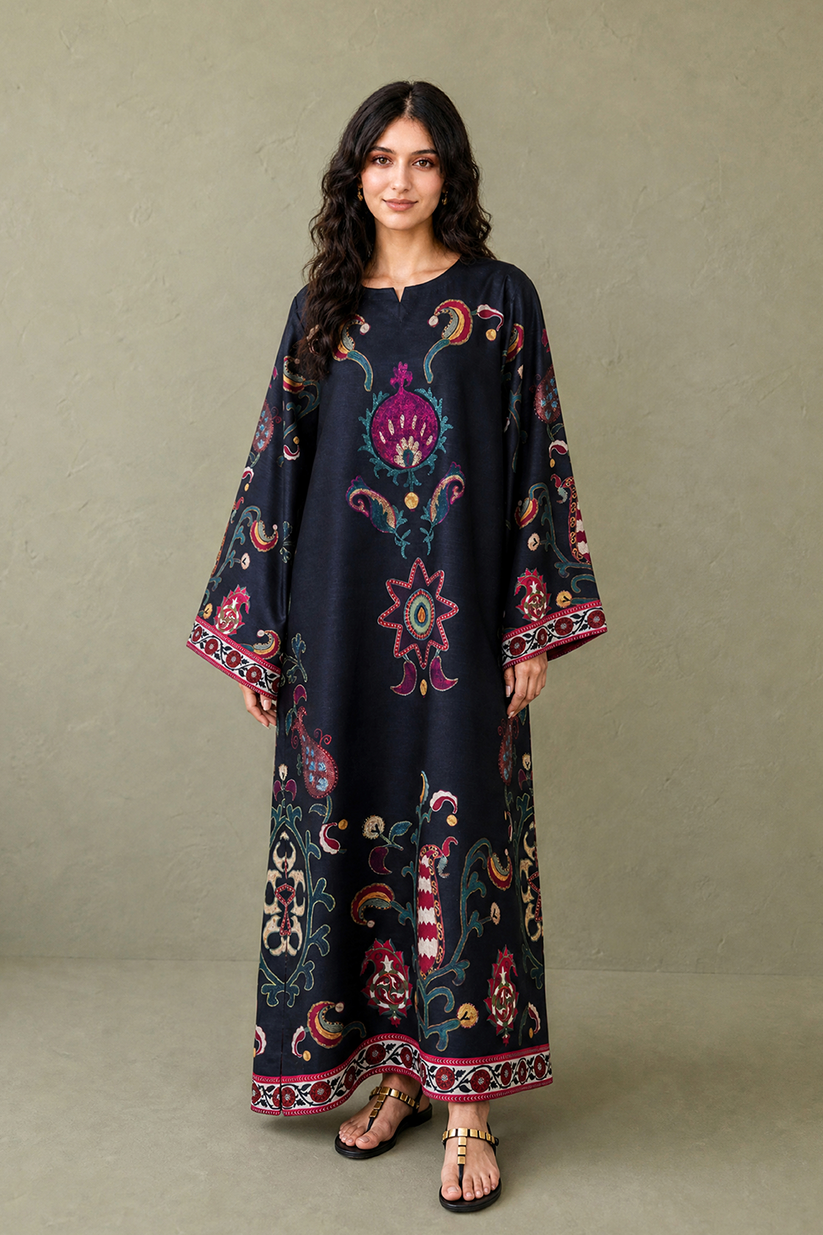 Saad Shaikh | Ease Fall Edit 26 | D-05 Kaftan - Casual Dress - available at Maria Faisal in UK and USA.