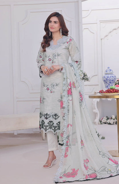 Al Zohaib | Applique Kari Cutwork Edit 25 | ACE-25-07 by Maria Faisal - Registered Vendor of : Alzohaib - type : Ladies Clothes - 100% original wedding dresses