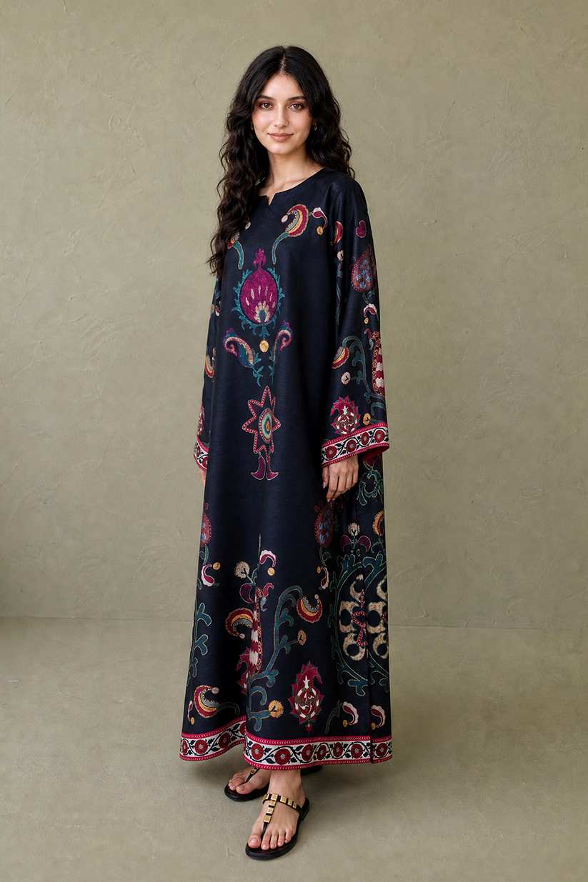 Saad Shaikh | Ease Fall Edit 26 | D-05 Kaftan - Casual Dress - available at Maria Faisal in UK and USA.