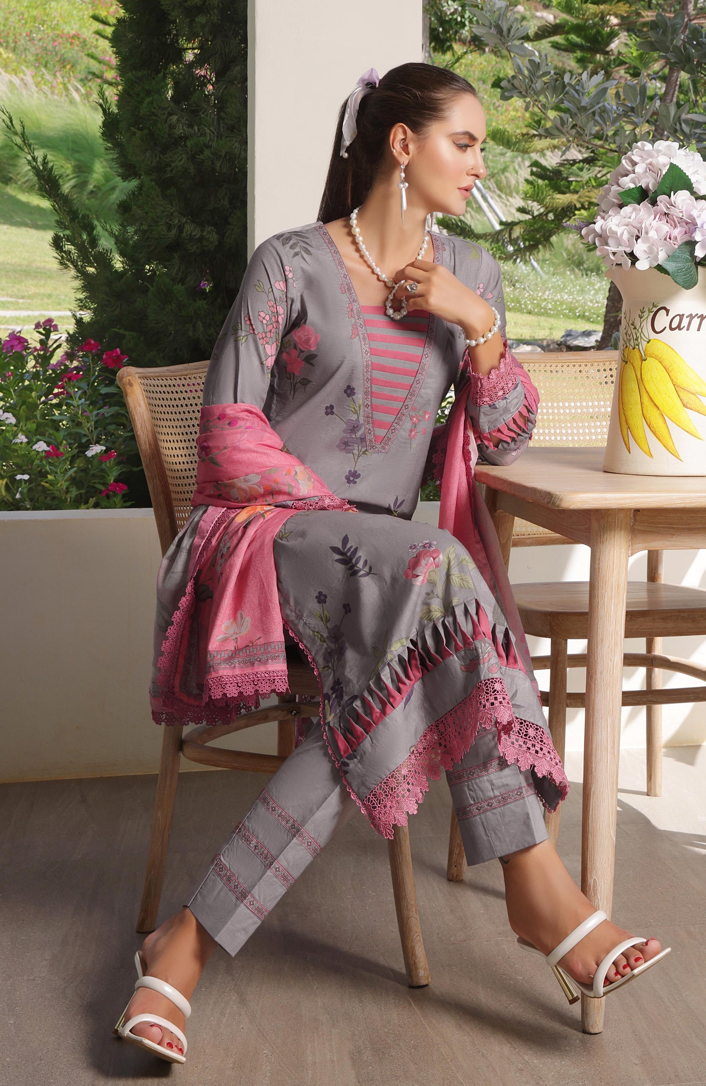 Alzohaib | Digital Printed Cambric | Colors Digital Cambric 3 Piece-CDC-25-07 - Ladies Clothes - Maria Faisal