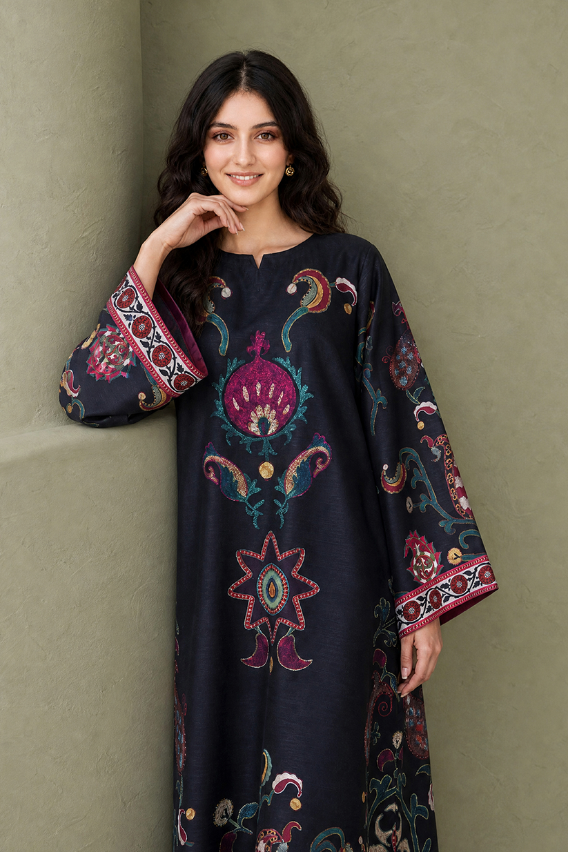 Saad Shaikh | Ease Fall Edit 26 | D-05 Kaftan - Casual Dress - available at Maria Faisal in UK and USA.