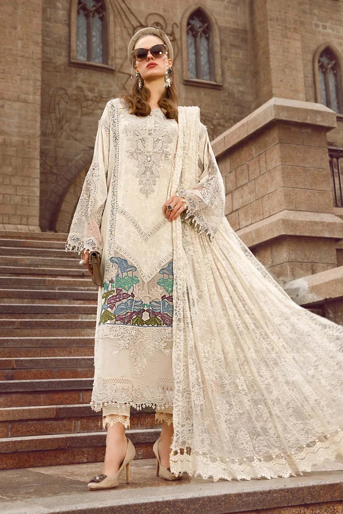 Maria B | Luxury Lawn | D-2307-B - Ladies Clothes - Maria Faisal