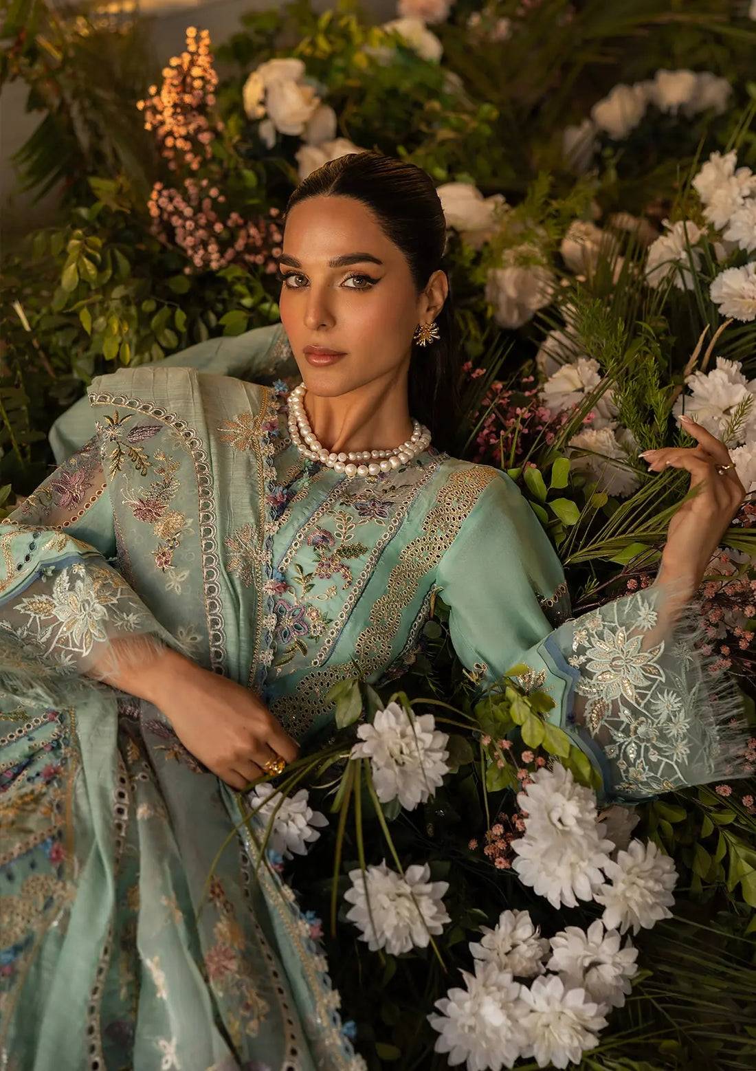 Kahf Premium | Luxury Lawn 25 | KLR-10 Elva by Maria Faisal - Registered Vendor of : Kahf Premium - type : Ladies Clothes - 100% original wedding dresses