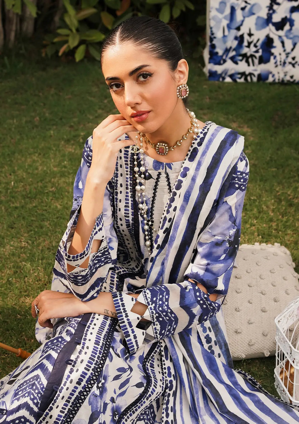 Elaf Premium | Printed Collection 24 | EEP-07A - Shadow Sisters - Waniyas