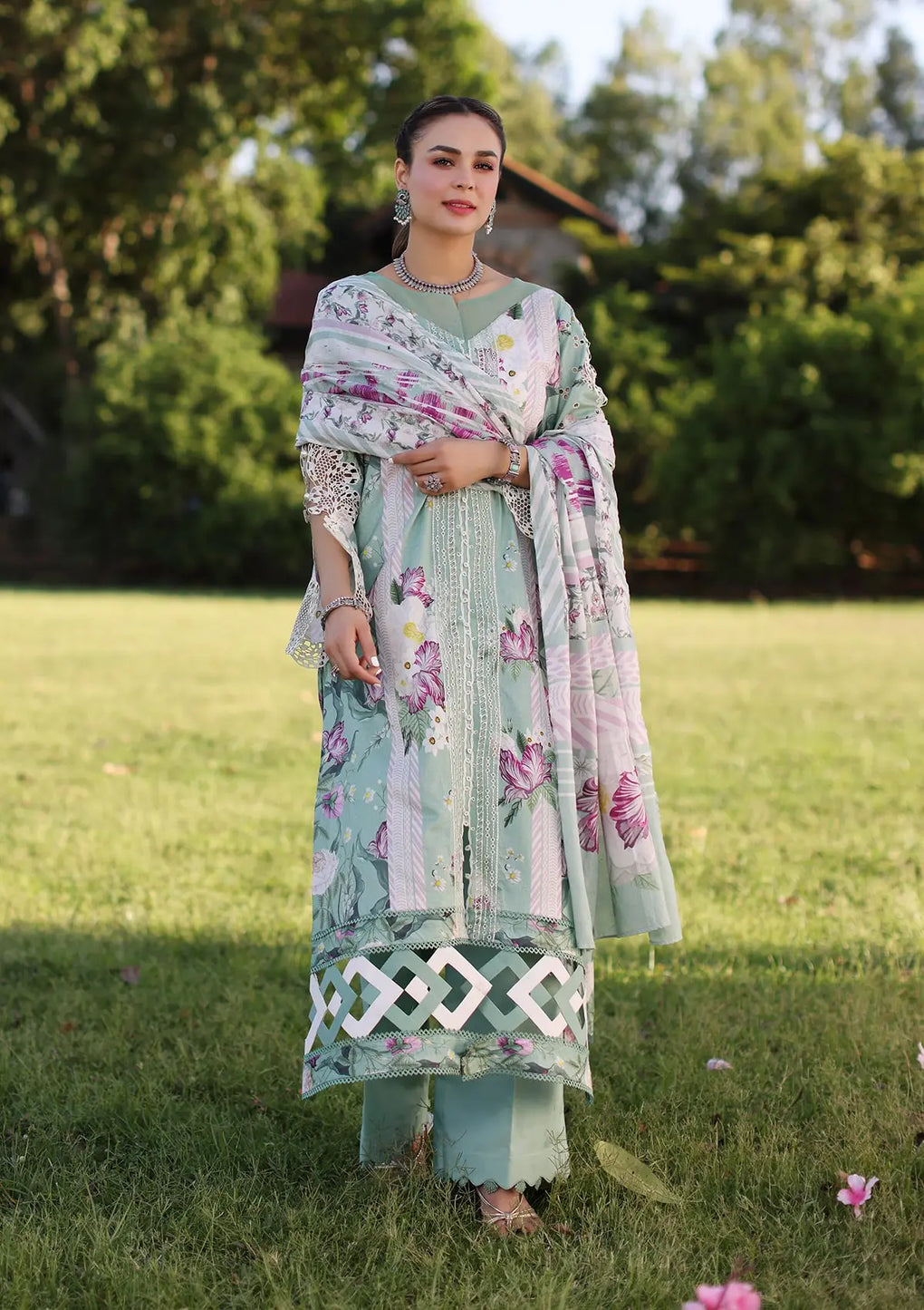 Elaf Premium | Prints Chikankari 24 | 05B CELESTIAL - Waniyas