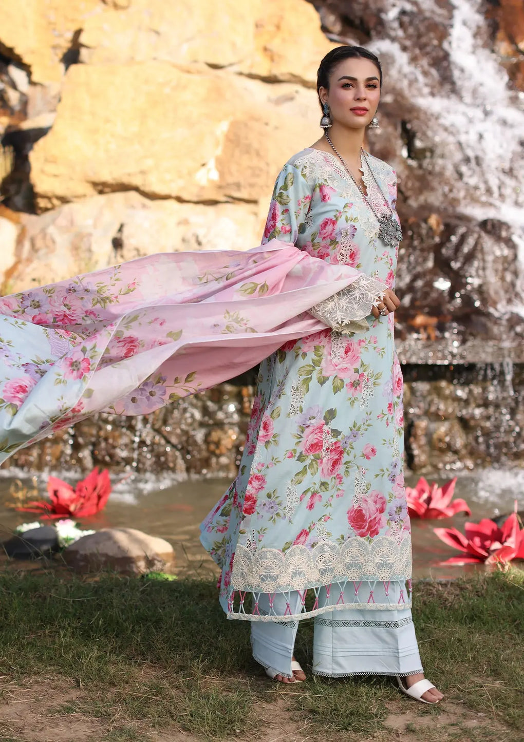 Elaf Premium | Prints Chikankari 24 | 04B GLACIELLA - Waniyas